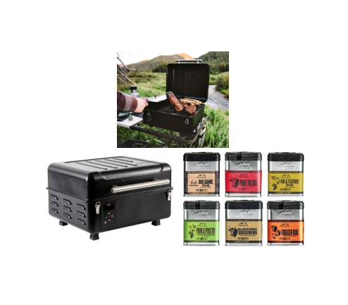 Traeger Gift Pack – Includes grill and spice rub set.