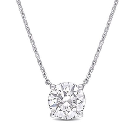 Solitaire Pendant w/ Chain-C. Moissanite