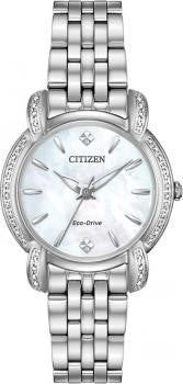 CITIZEN Jolie - Stainless Steel 40 Diamonds on Case with Mother of Pearl Dial