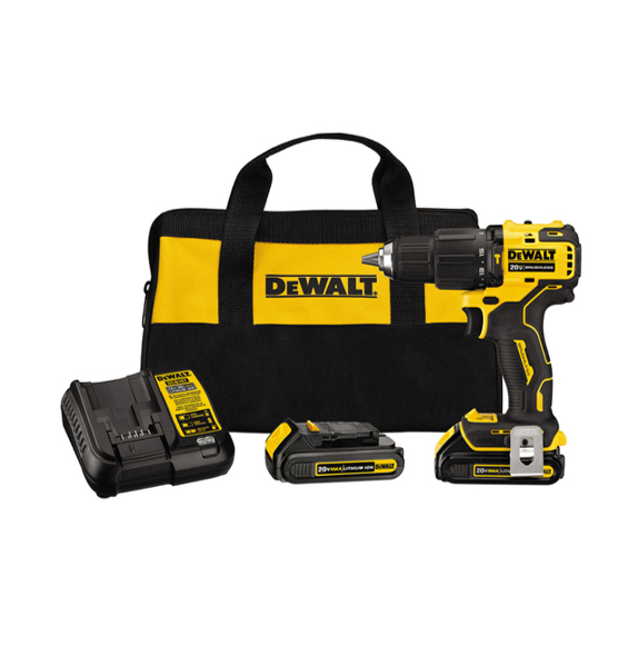 DeWalt ATOMIC 20V Compact Cordless 1/2 in. Hammer Drill/Driver Kit